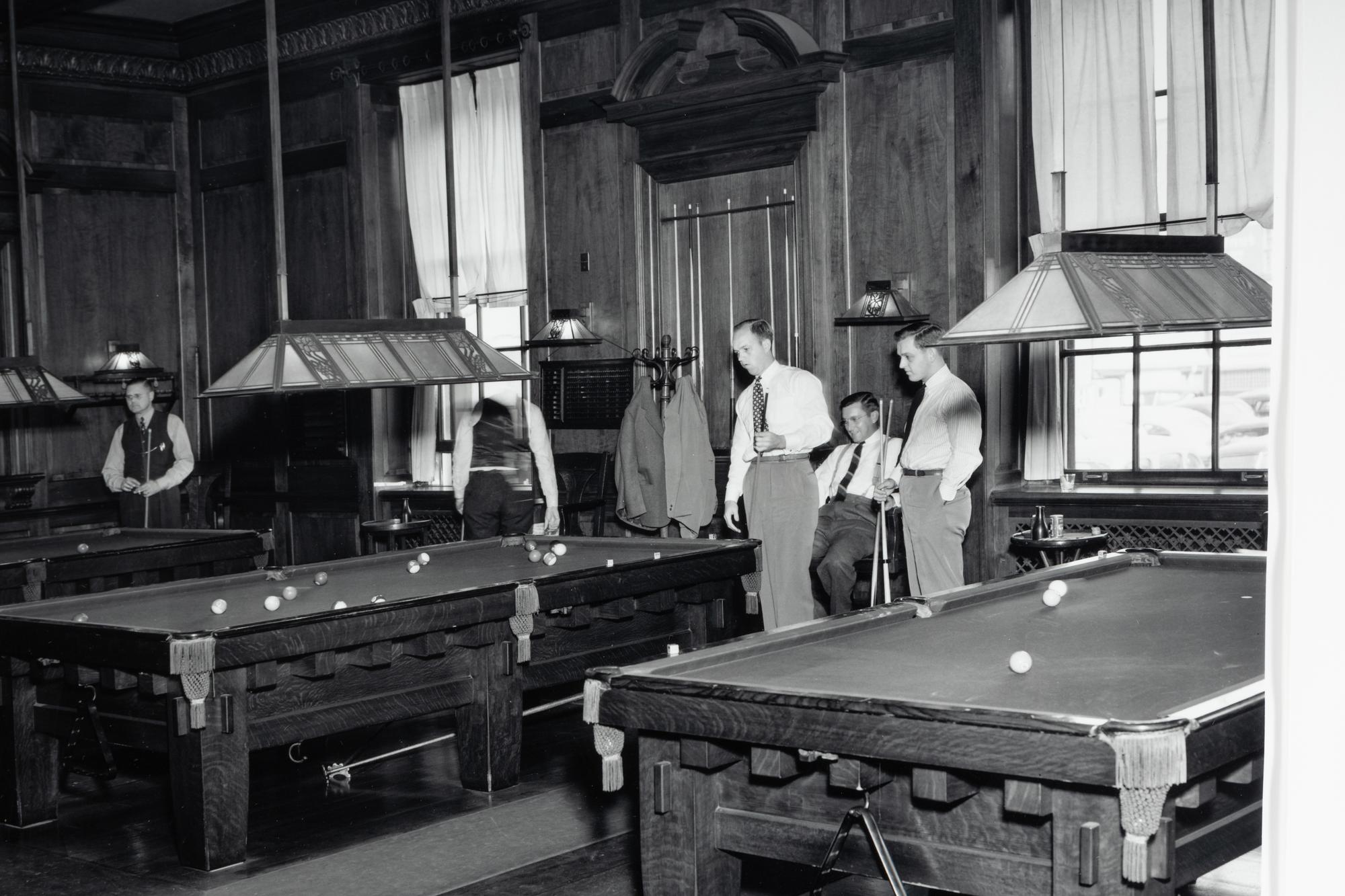 Stern Bramson (1912‑1989) Billiard Room, Pendennis Club, Louisville, KY, October 9, 1947