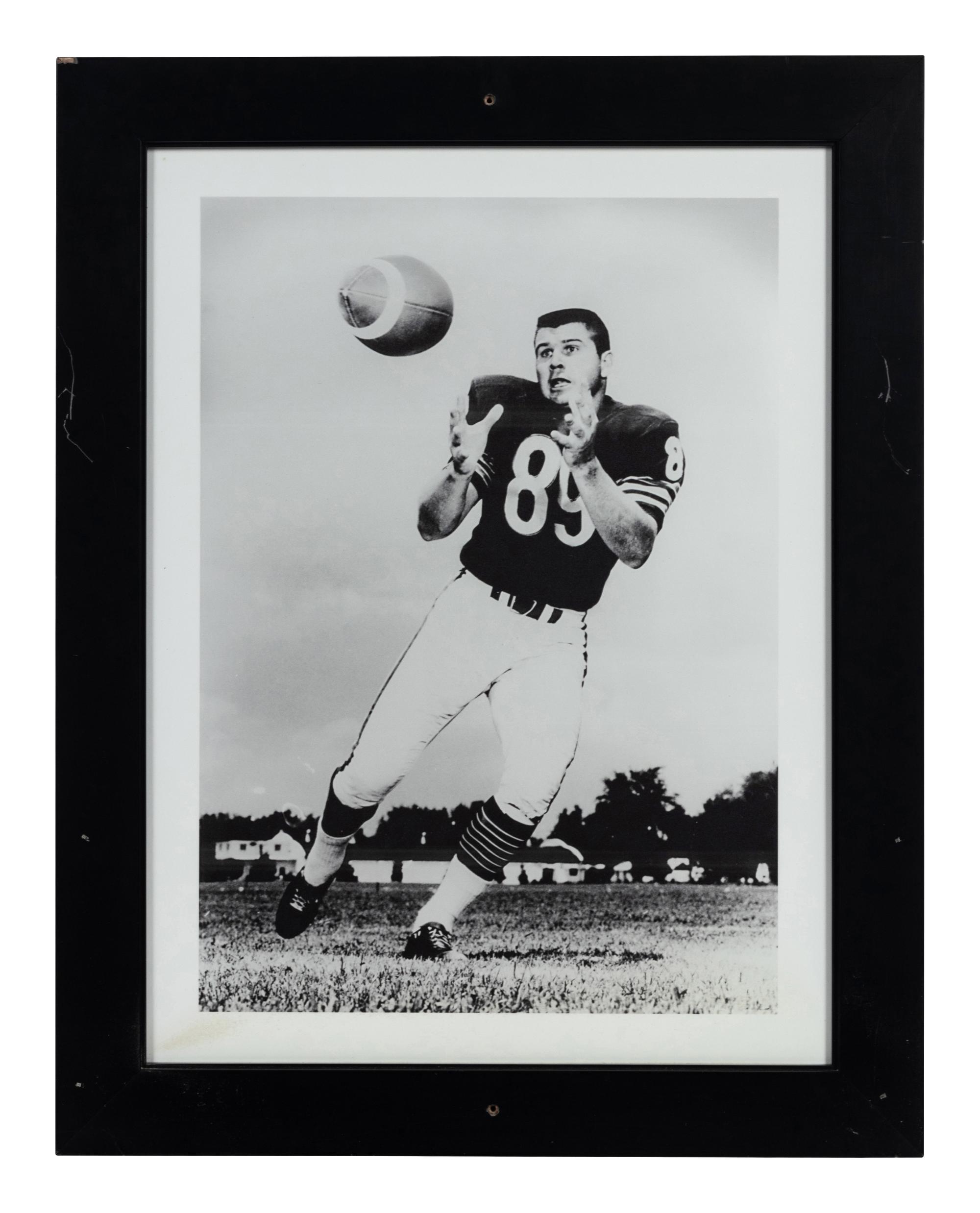 A Group of Six Photographs Depicting Mike Ditka as Chicago Bears Player Formerly Displayed at Mike Ditka’s Restaurant