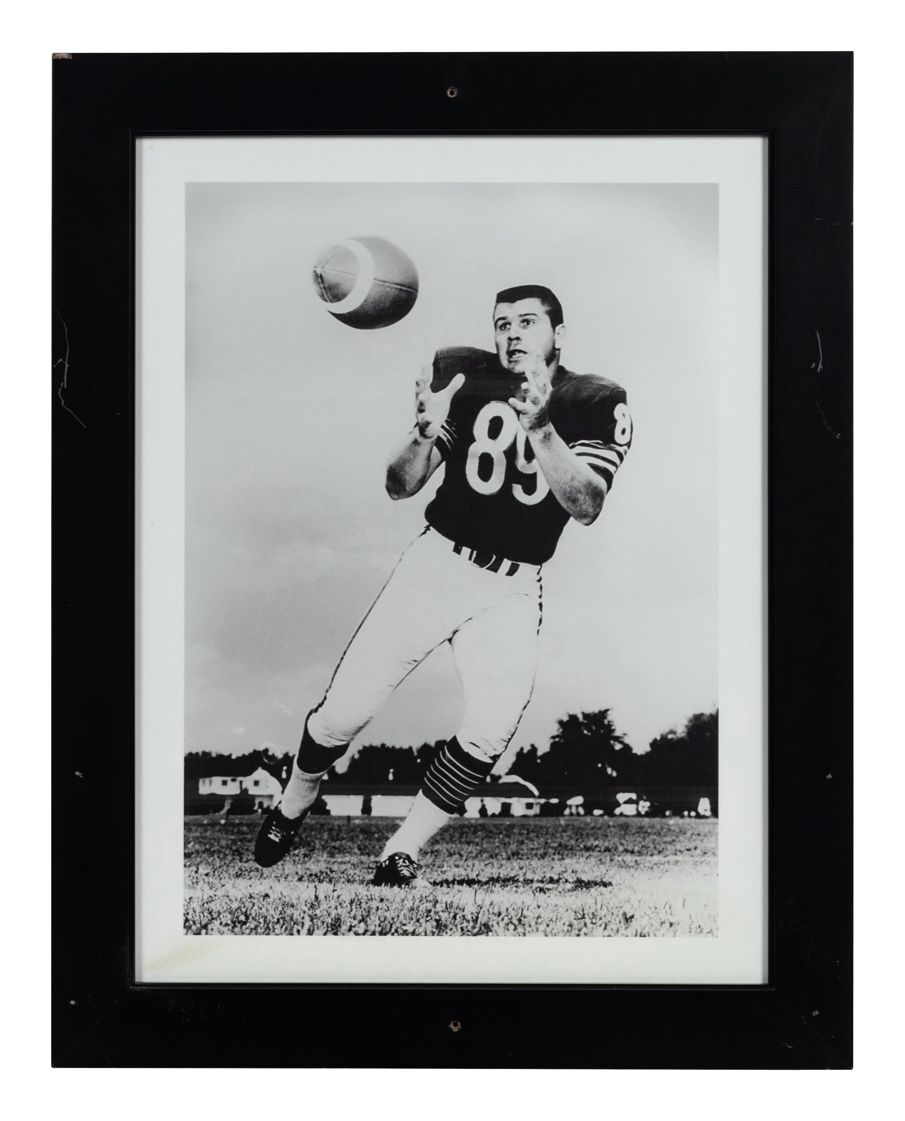 A Group of Six Photographs Depicting Mike Ditka as Chicago Bears Player Formerly Displayed at Mike Ditka’s Restaurant