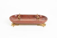 A Barbedienne Gilt-Bronze and Rouge Marble Pen Rest — 19TH CENTURY
