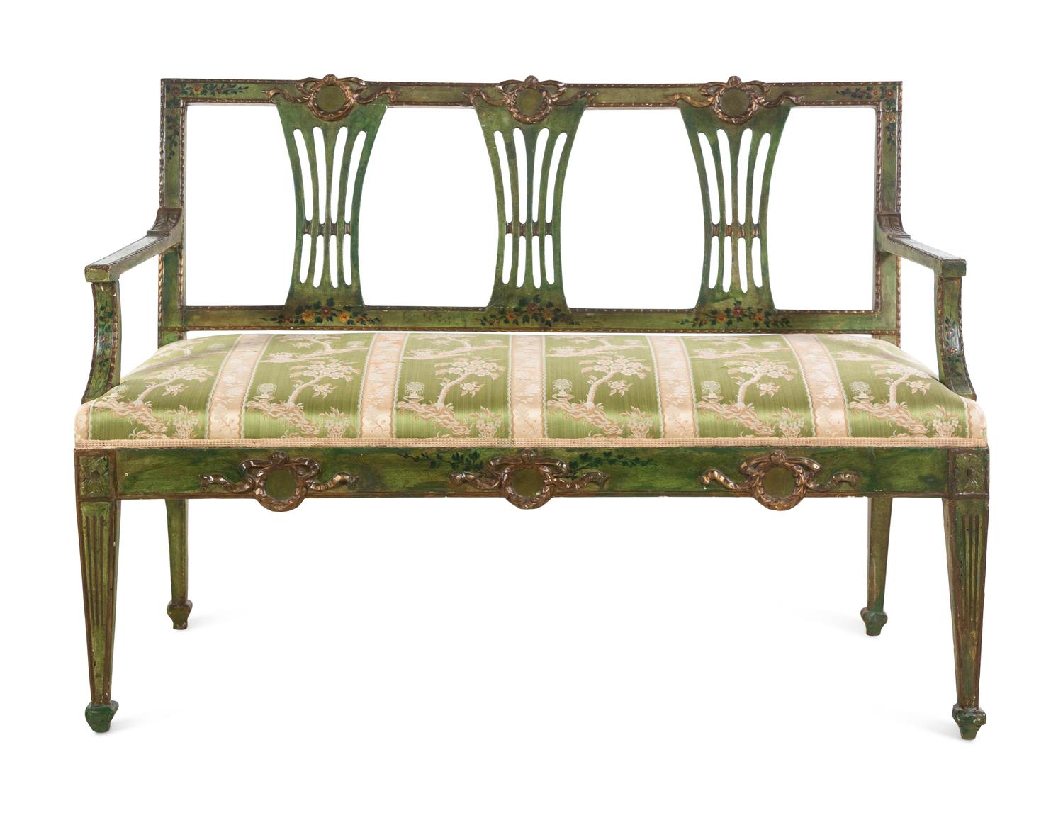 An Italian Painted Settee
