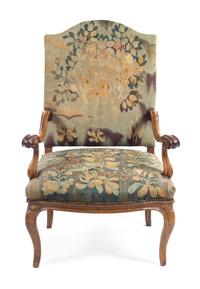A Regence Walnut Armchair Height 44 1/4 inches. — 18TH CENTURY