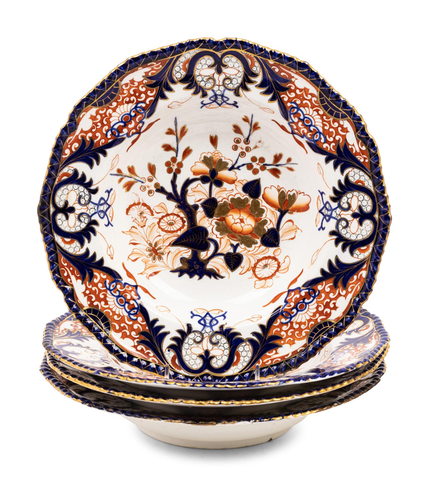 A Set of Derby Porcelain Plates