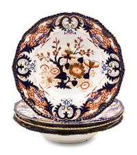 A Set of Derby Porcelain Plates