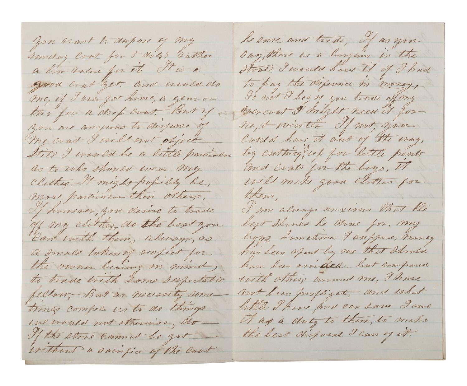 [CIVIL WAR]. 3 war-date letters, highlighted by ALS from Captain William H. Silsby, 10th Iowa Infantry, discussing the arming of formerly enslaved African Americans. Camp near Jacinto, MS, 17 August 1862.