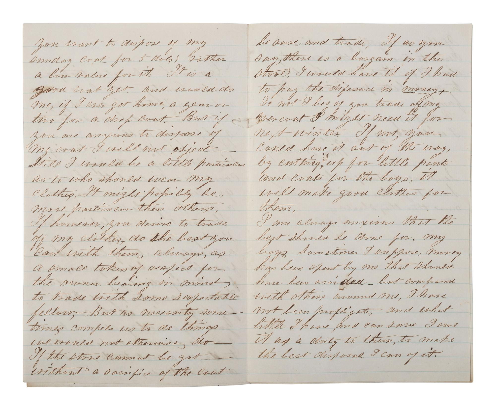 [CIVIL WAR]. 3 war-date letters, highlighted by ALS from Captain William H. Silsby, 10th Iowa Infantry, discussing the arming of formerly enslaved African Americans. Camp near Jacinto, MS, 17 August 1862.