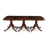 A Late George III Mahogany Triple Pedestal Dining Table