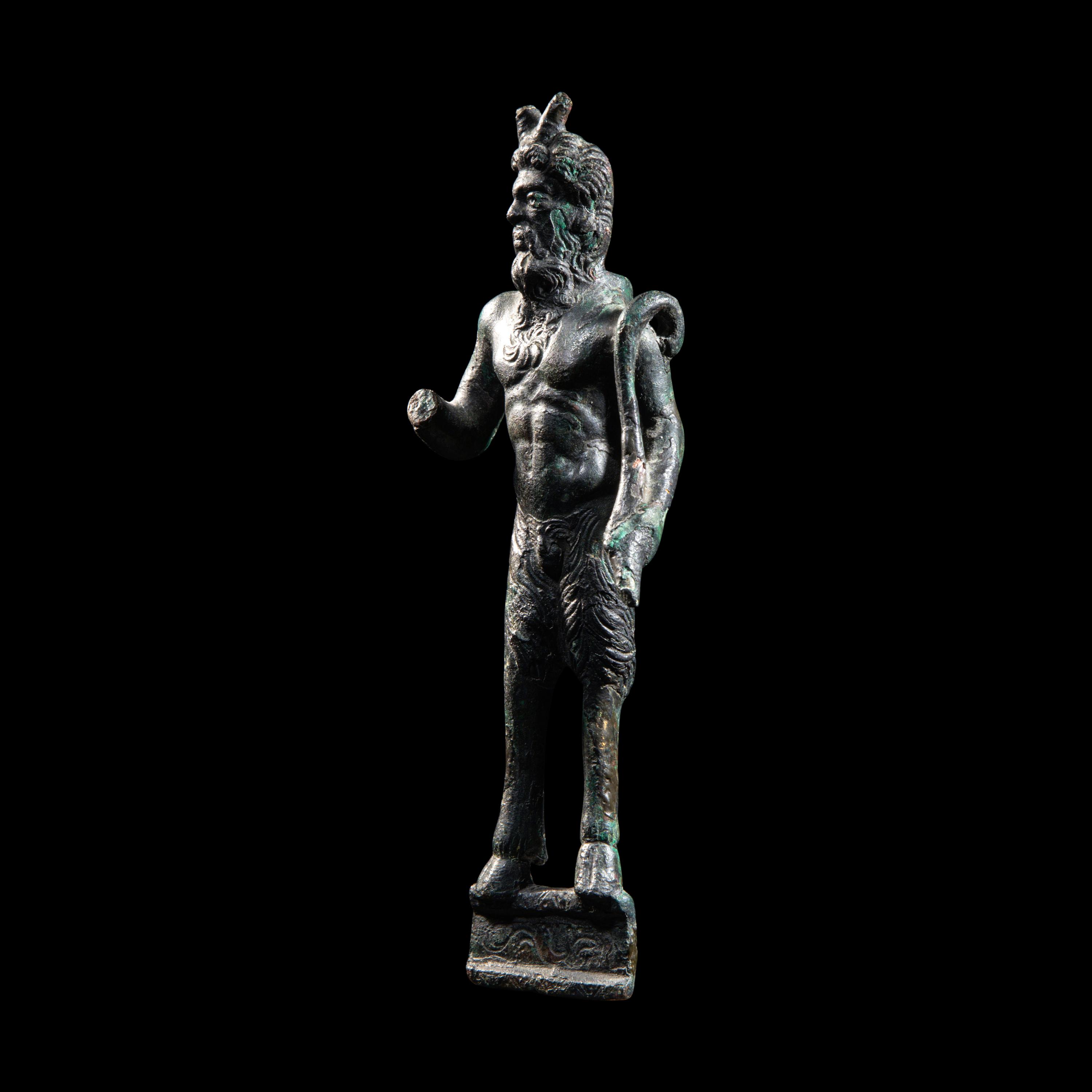 A Roman Bronze Satyr