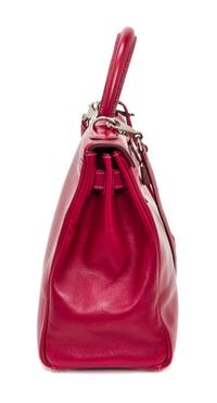 An Hermes Rubis and Rose Tyrien Candy Tadelakt and Chevre Retorne 28cm Kelly Handbag, 11" x 8.5" x 4".