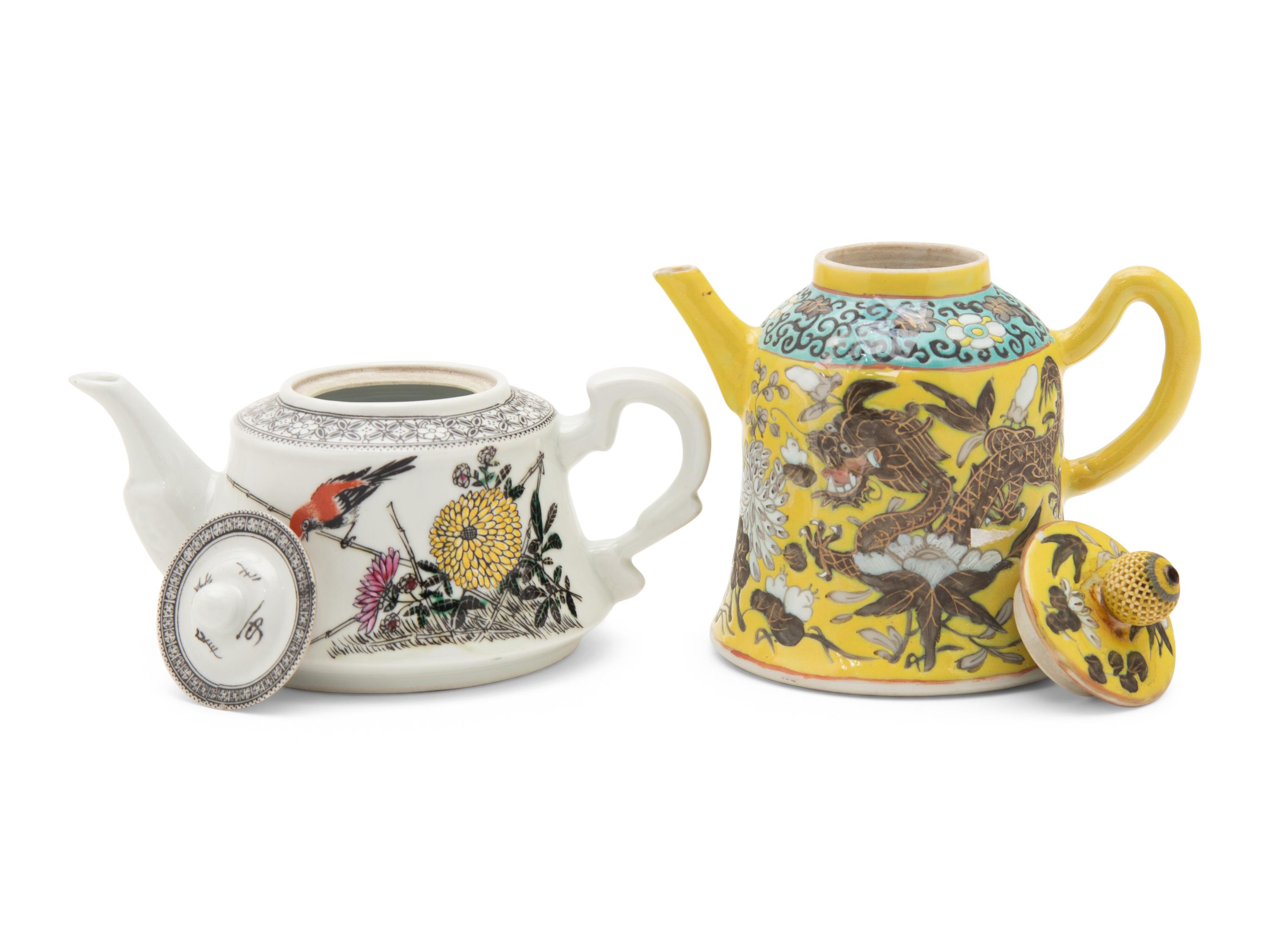 Two Chinese Porcelain Teapots