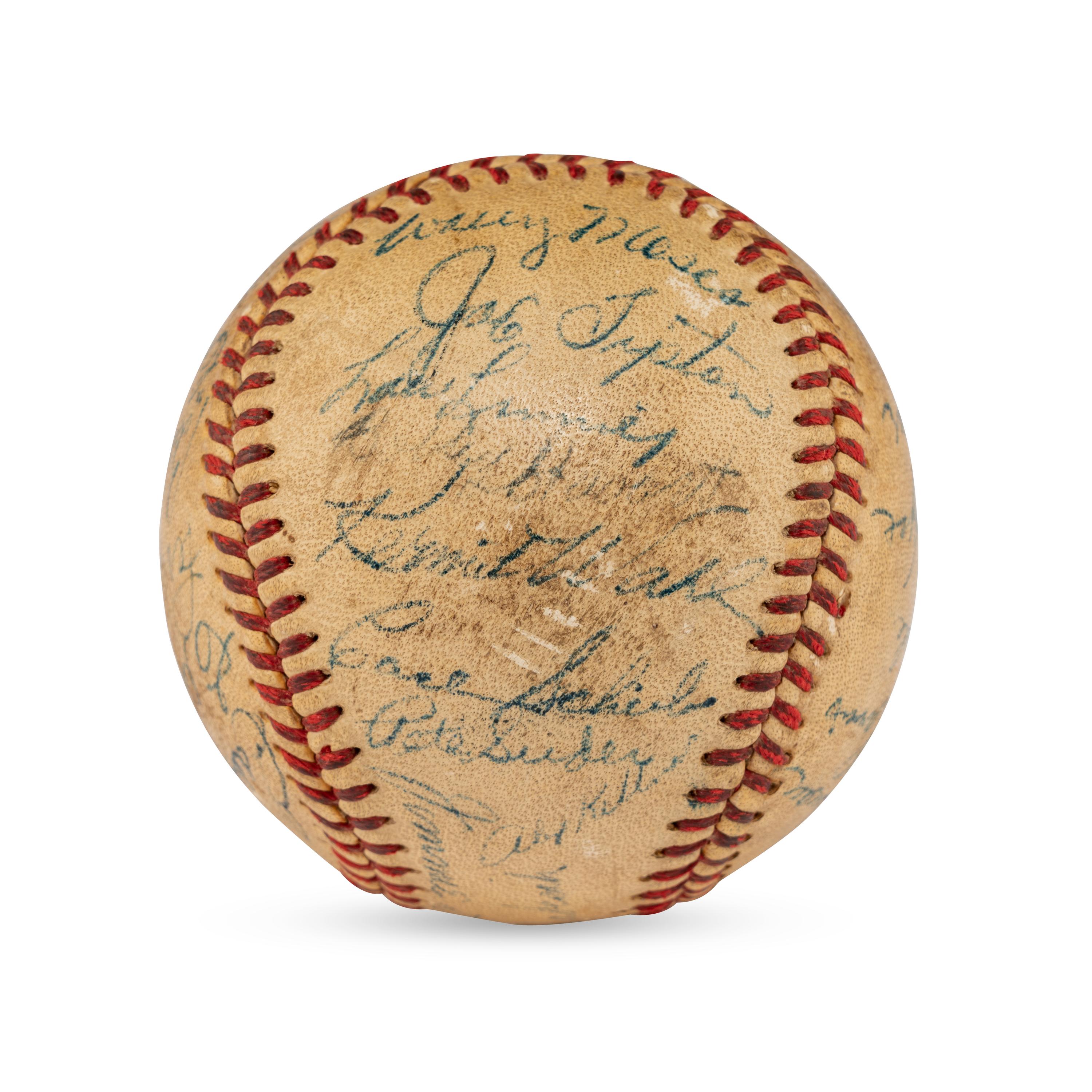 A 1951 Philadelphia Athletics Team Signed Autograph Baseball Featuring Connie Mack and Chief Bender (PSA Letter of Authenticity)