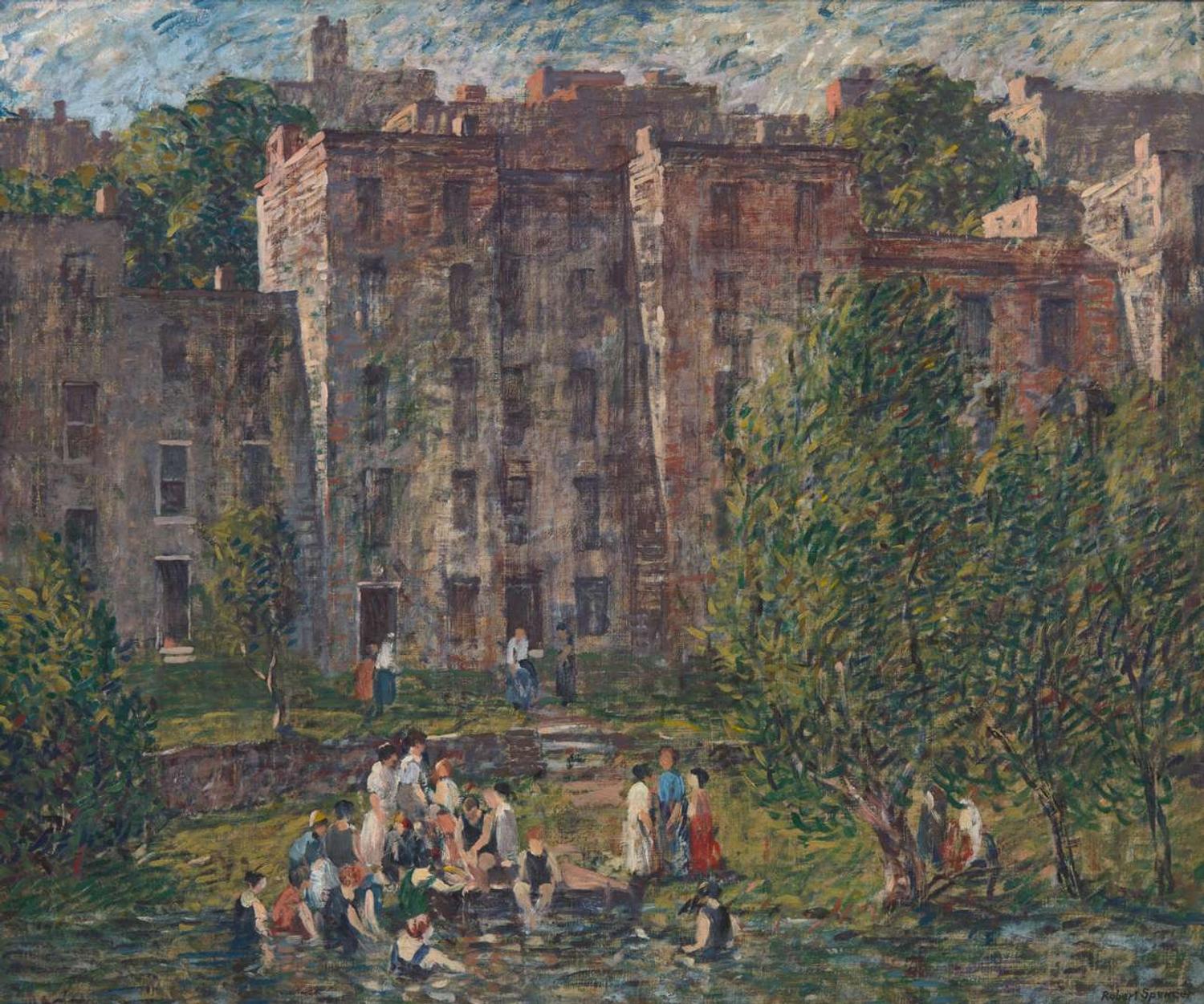 Robert Spencer (American, 1879-1931) - Swimming Hole