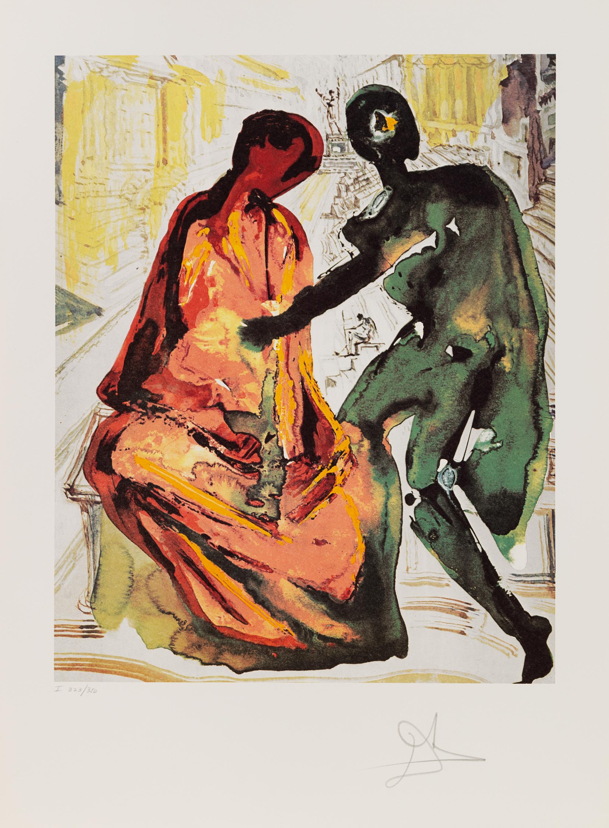 Salvador Dalí, (Spanish, 1904-1989), Les Amoureux, 1979 (suite of three works with portfolio)