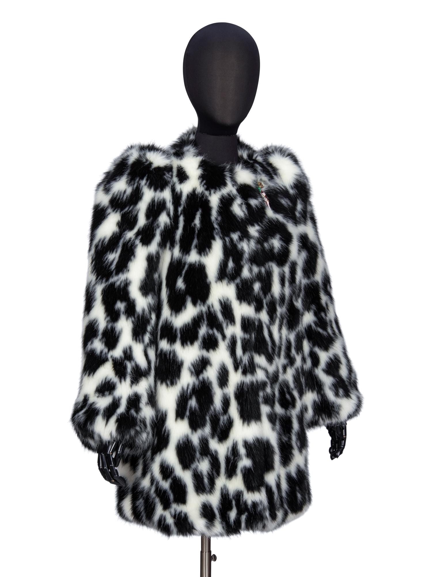 MARC JACOBS, SPOTTED FAUX FUR COAT
