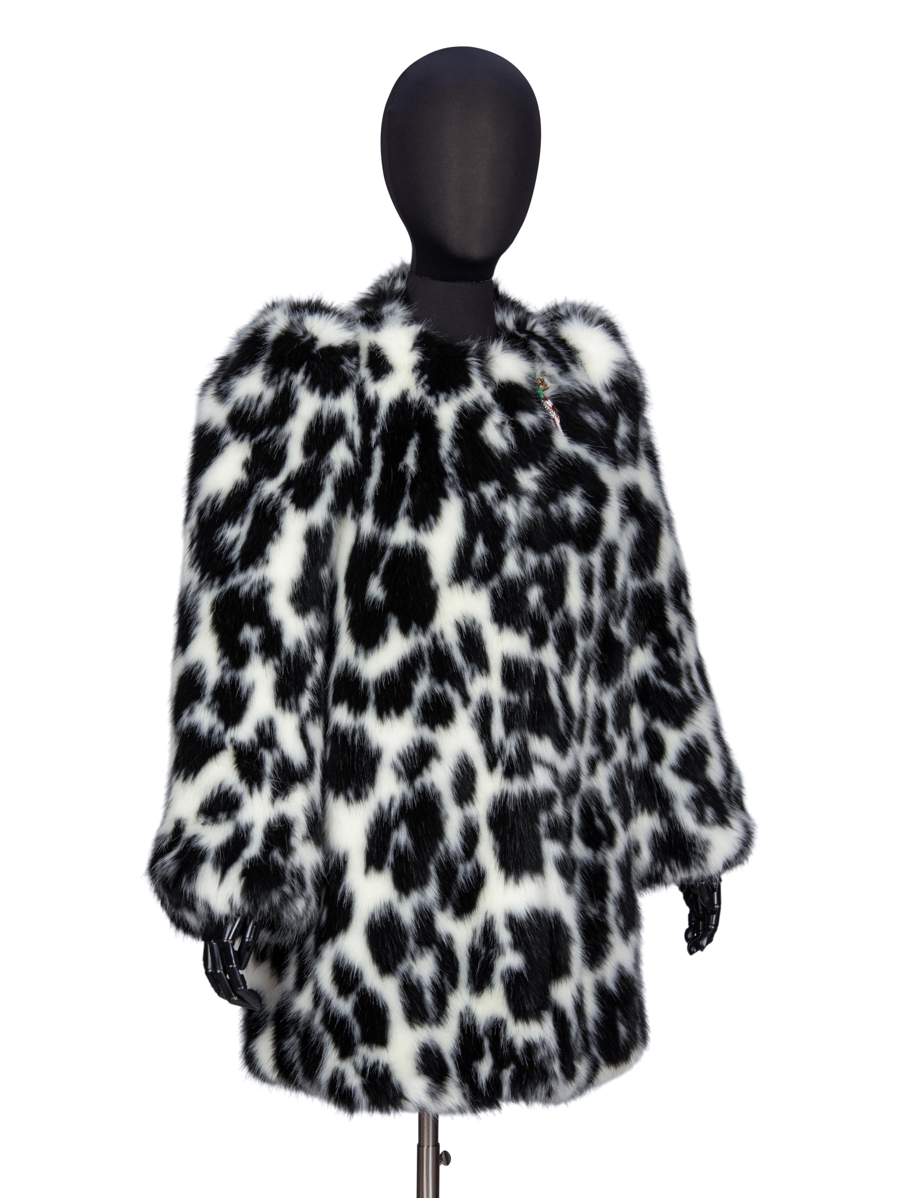MARC JACOBS, SPOTTED FAUX FUR COAT
