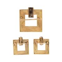COLLECTION OF YELLOW GOLD AND DIAMOND BROOCHES