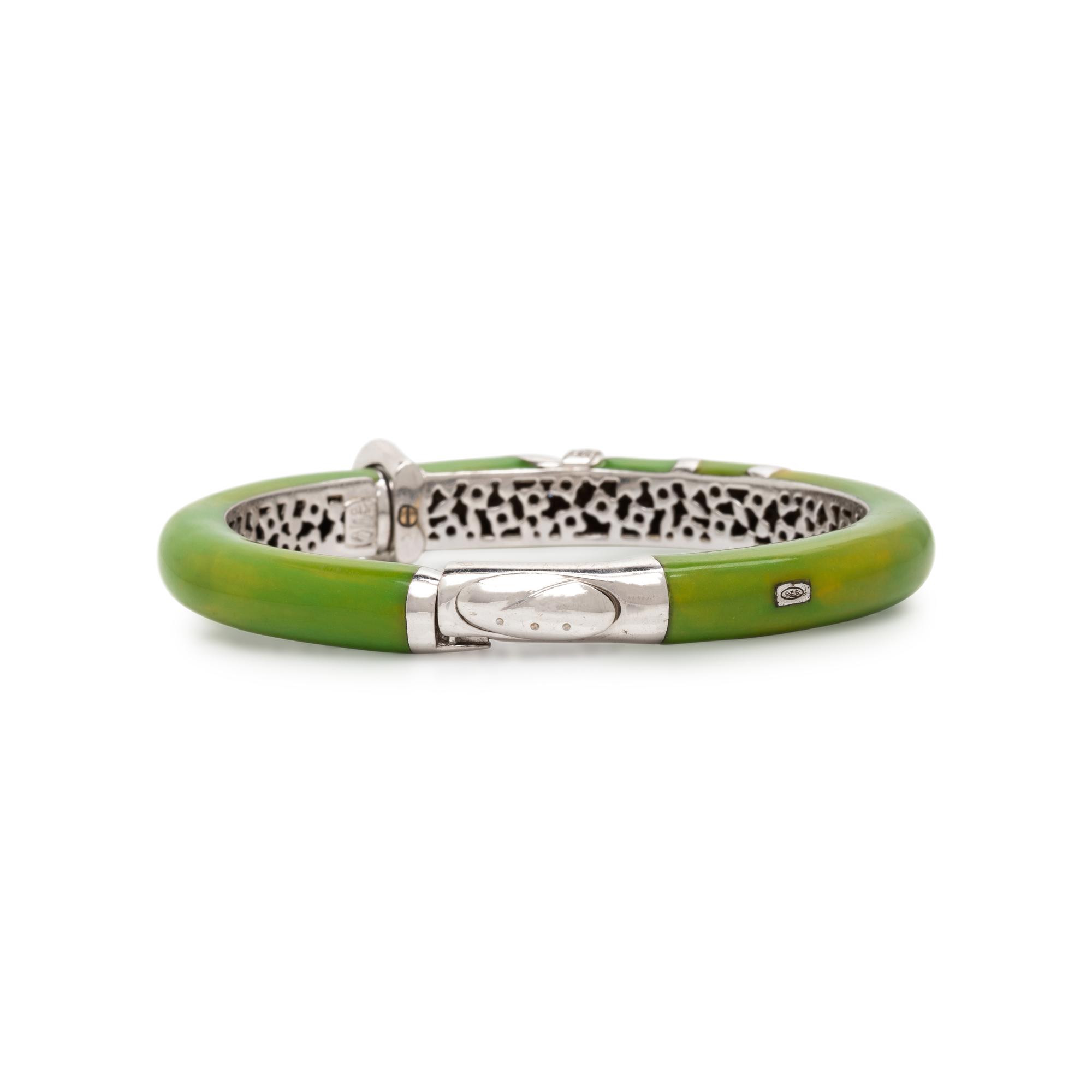 La Nouvelle Bague, Collection of Four Enamel and Diamond Bangles