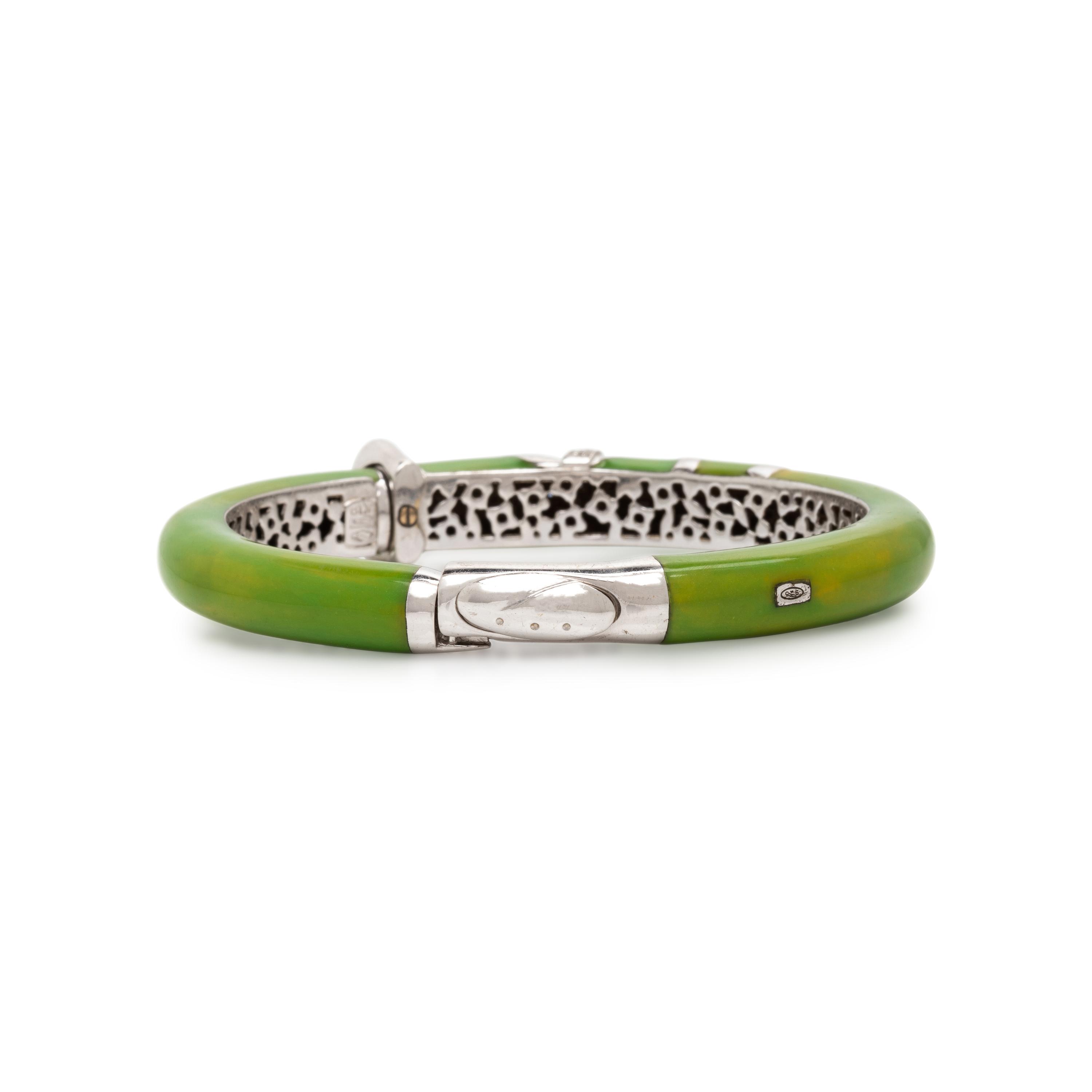 La Nouvelle Bague, Collection of Four Enamel and Diamond Bangles