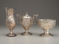 Three S. Kirk & Son Coin Silver 'Castle Pattern' Articles