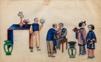 A Group of Twelve Chinese Export Pith Paintings