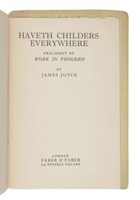 JOYCE, James (1882-1941). Tales Told of Shem and Shaun: Three Fragments from Work in Progress . With a preface by C.K. Ogden. Paris: The Black Sun Press, 1929.