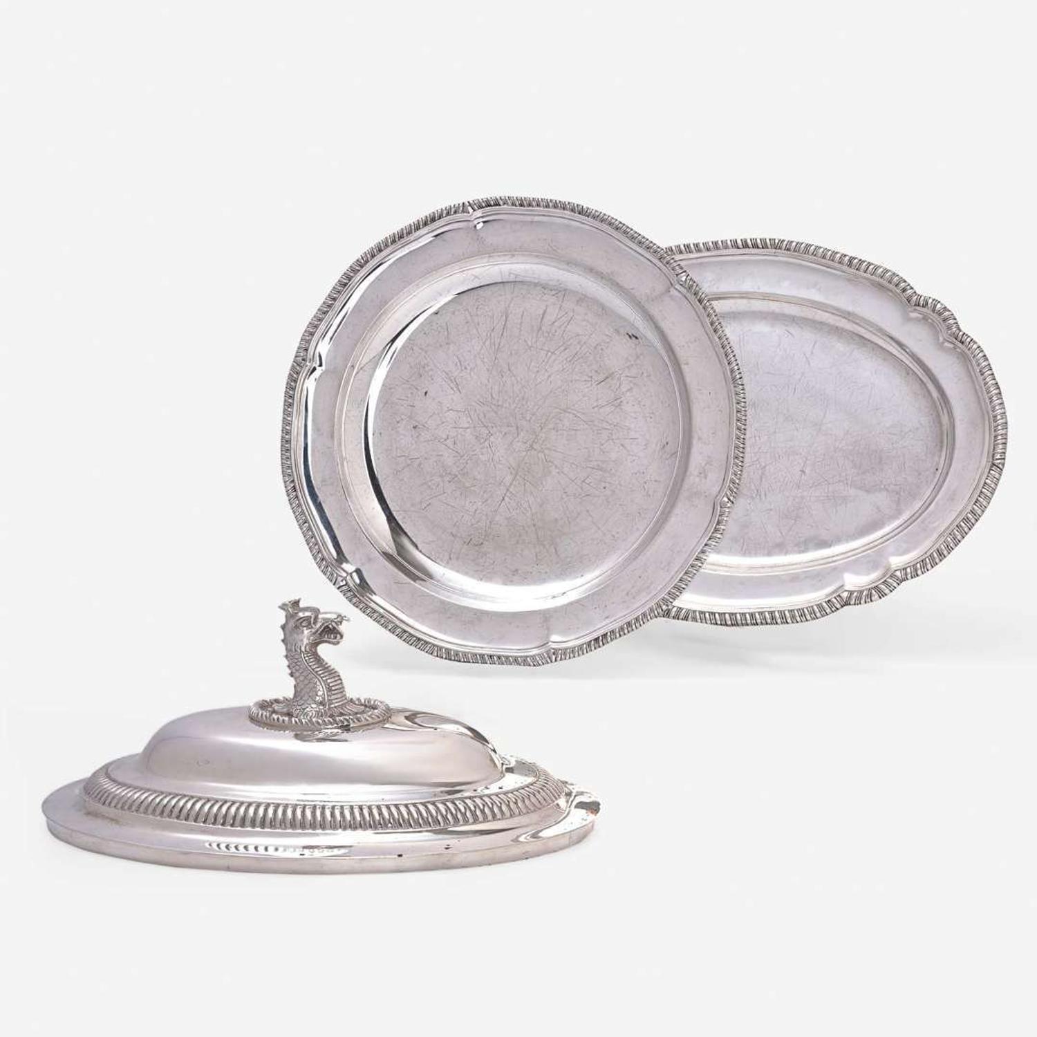 A Group of George III Sterling Silver Tablewares various makers, early 19th century