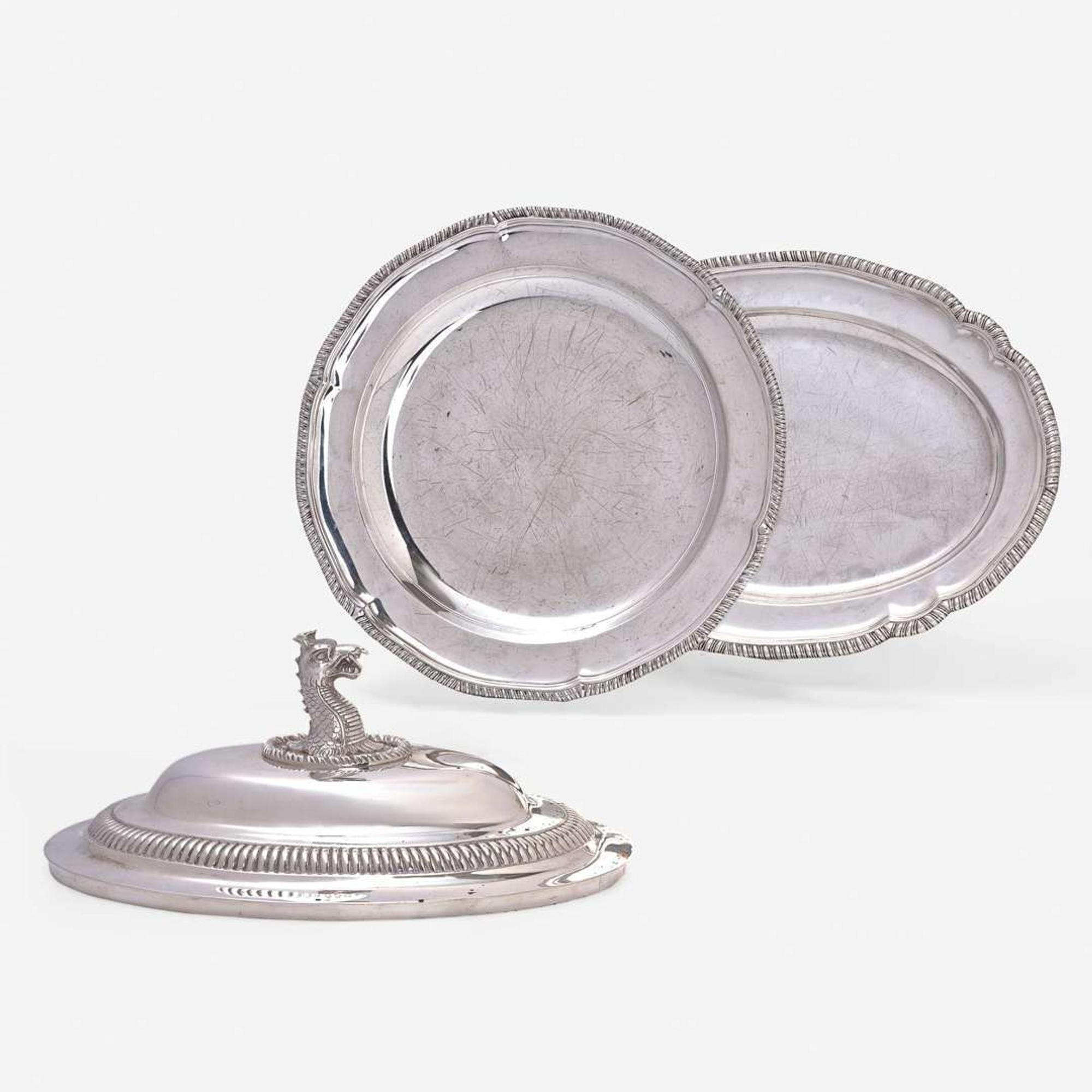 A Group of George III Sterling Silver Tablewares various makers, early 19th century