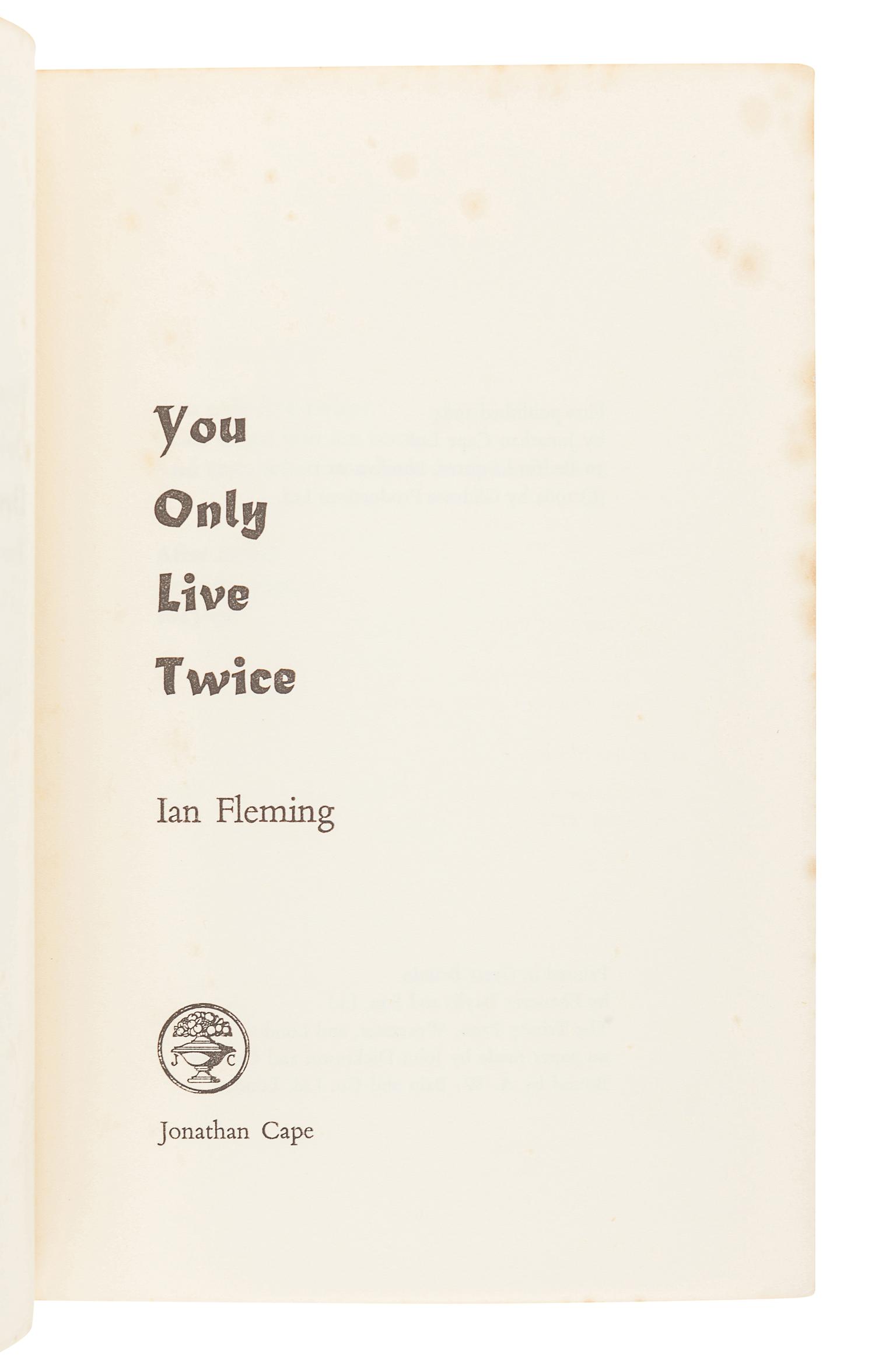 [FLEMING, Ian] -- [FIRST EDITIONS]. A group of 4 works, comprising:
