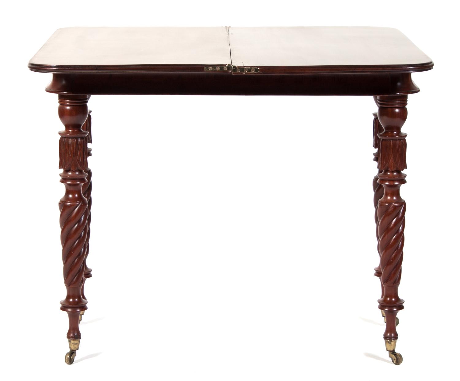 An American Empire Mahogany Flip-Top Table Height 30 1/2 x width 35 x depth 18 inches. — MID 19TH CENTURY