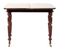 An American Empire Mahogany Flip-Top Table Height 30 1/2 x width 35 x depth 18 inches. — MID 19TH CENTURY