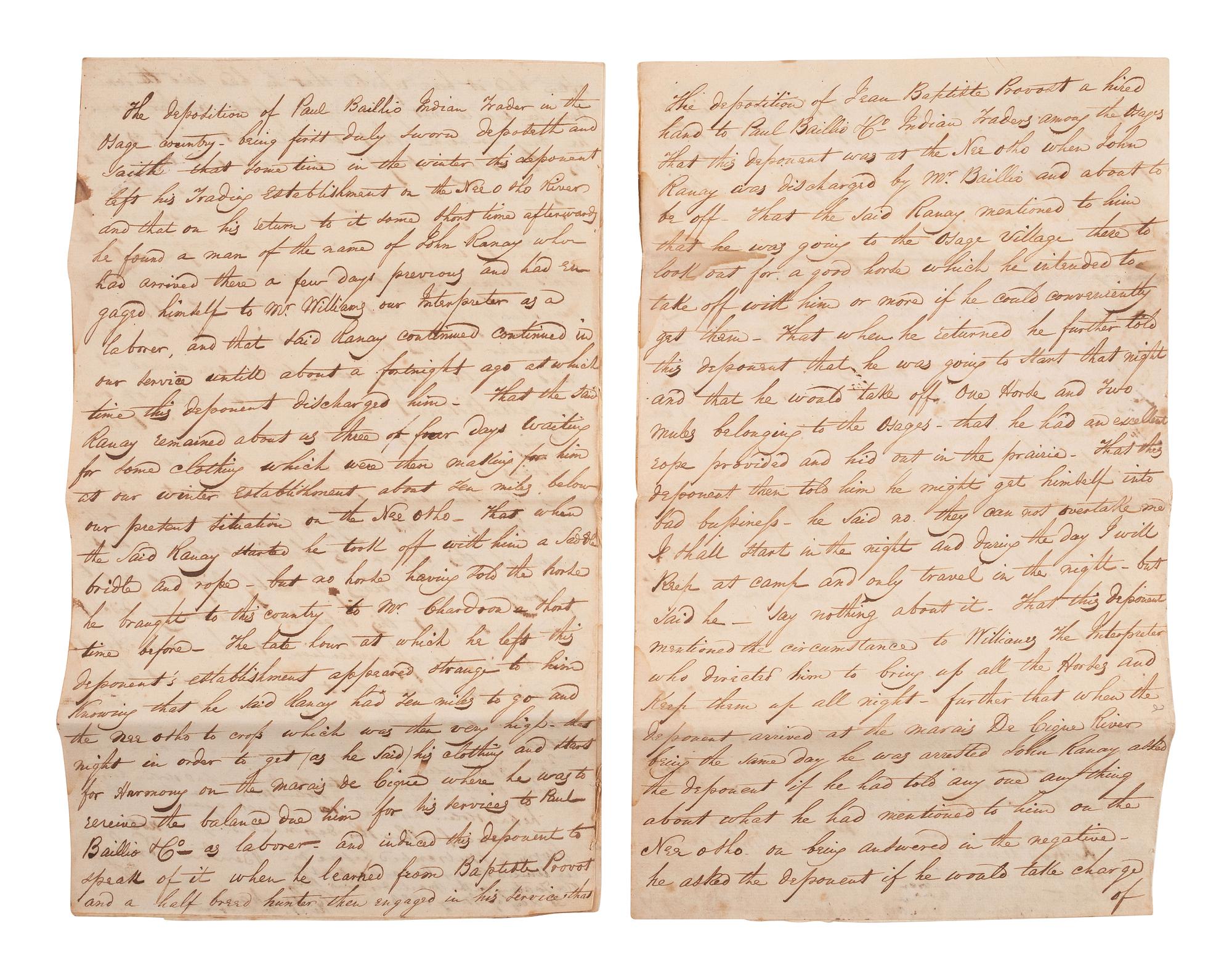 [NATIVE AMERICAN]. Documents related to US Indian Agent Richard Graham (1787- ca 1857).