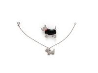 DIAMOND AND ENAMEL DOG MOTIF JEWELRY