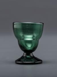 A Blown-Glass Saltcellar in Green