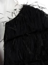 Ralph Rucci Silk Net and Ostrich Feather Crop Jacket