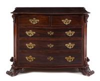 A Continental Rosewood Chest of Drawers Height 35 x width 45 x depth 23 1/4 inches. — 20TH CENTURY