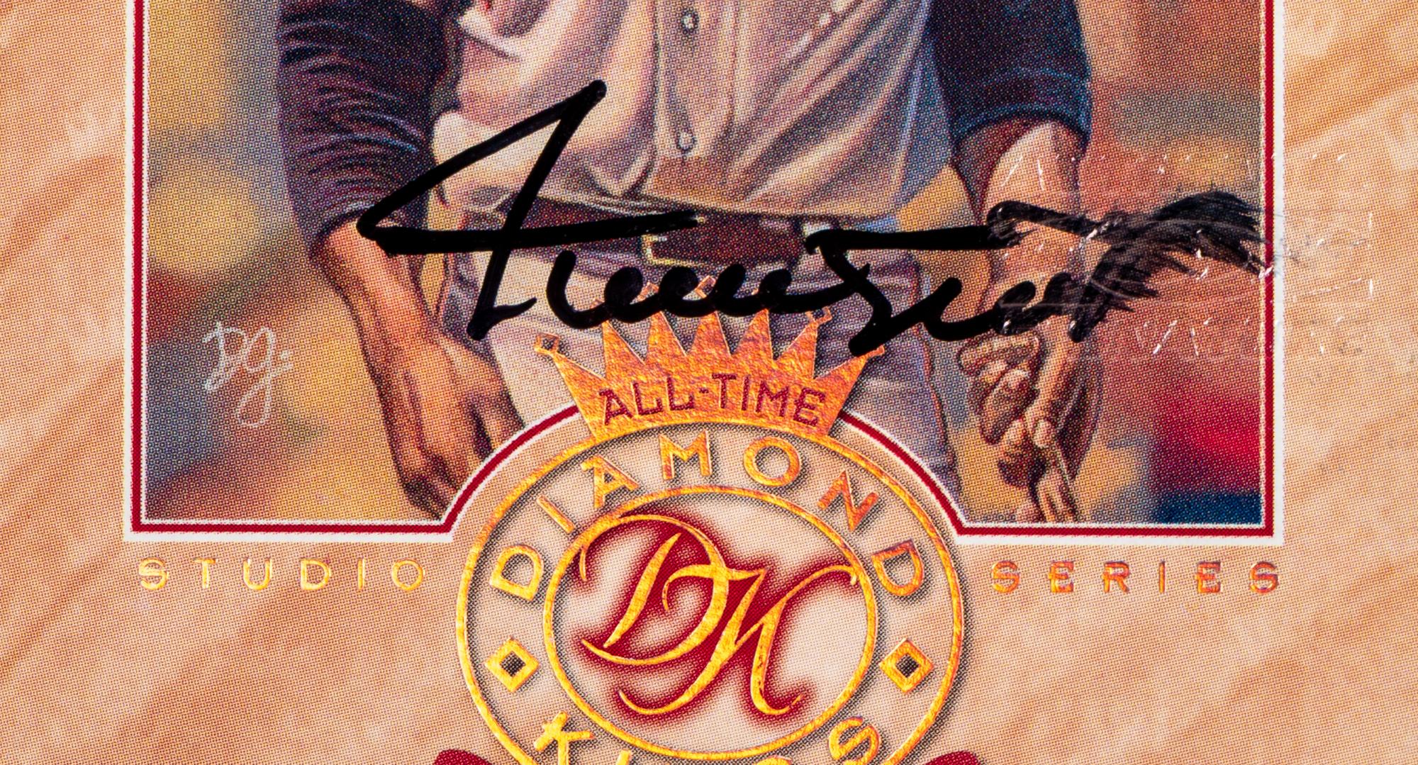 An Uncommon 2001 Donruss Diamond Kings Willie Mays Certified Signed Autograph Baseball Card,