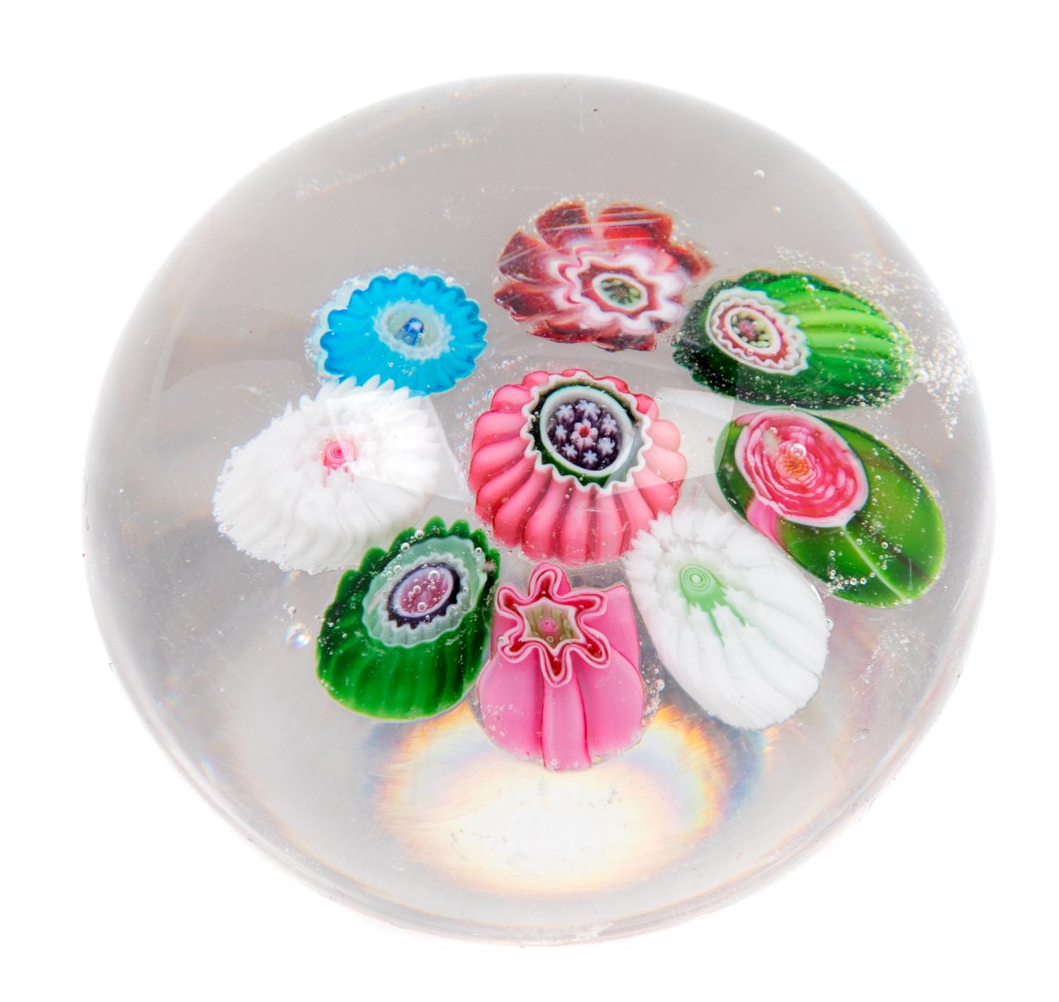 Clichy, France, 20th Century, Millefiori Paperweight