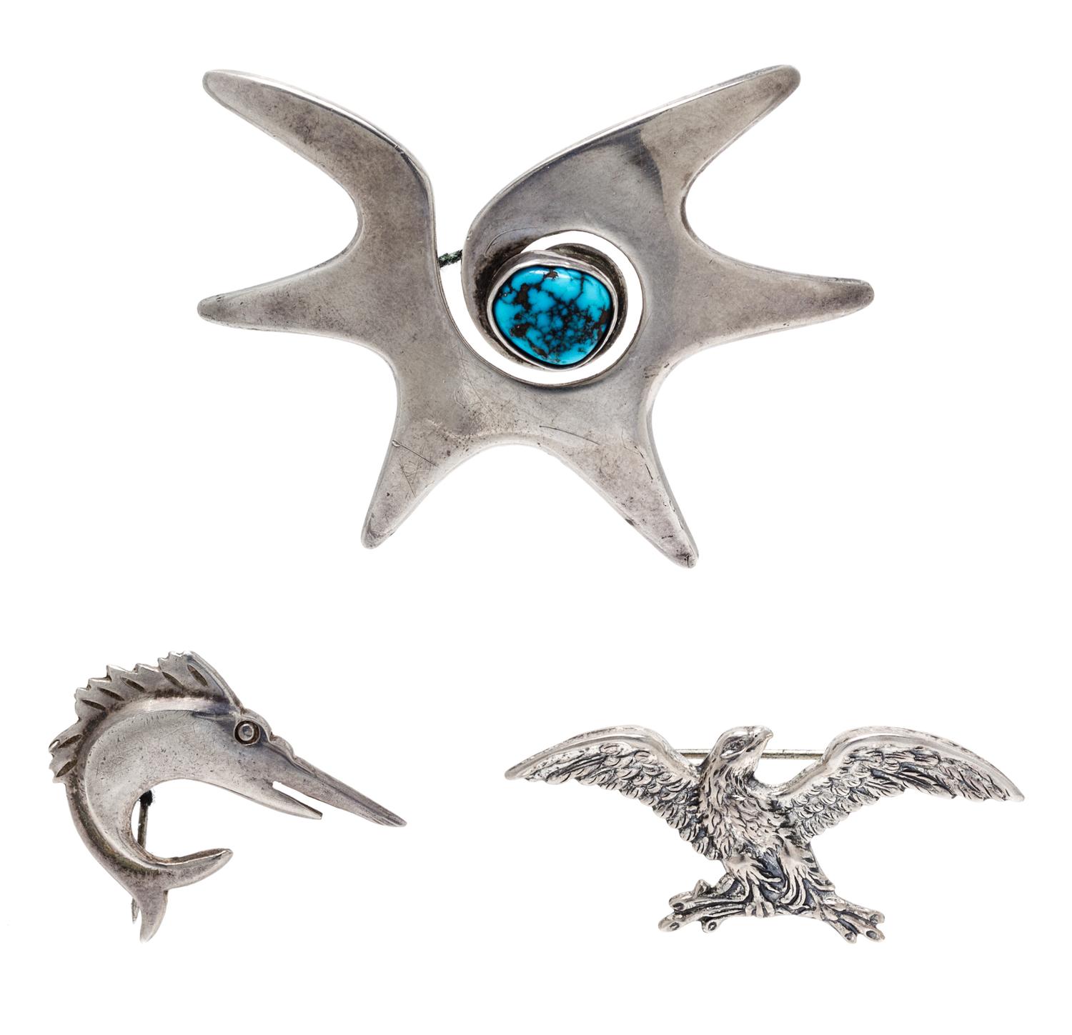 A Collection of Sterling Silver Jewelry, 14.30 dwts.