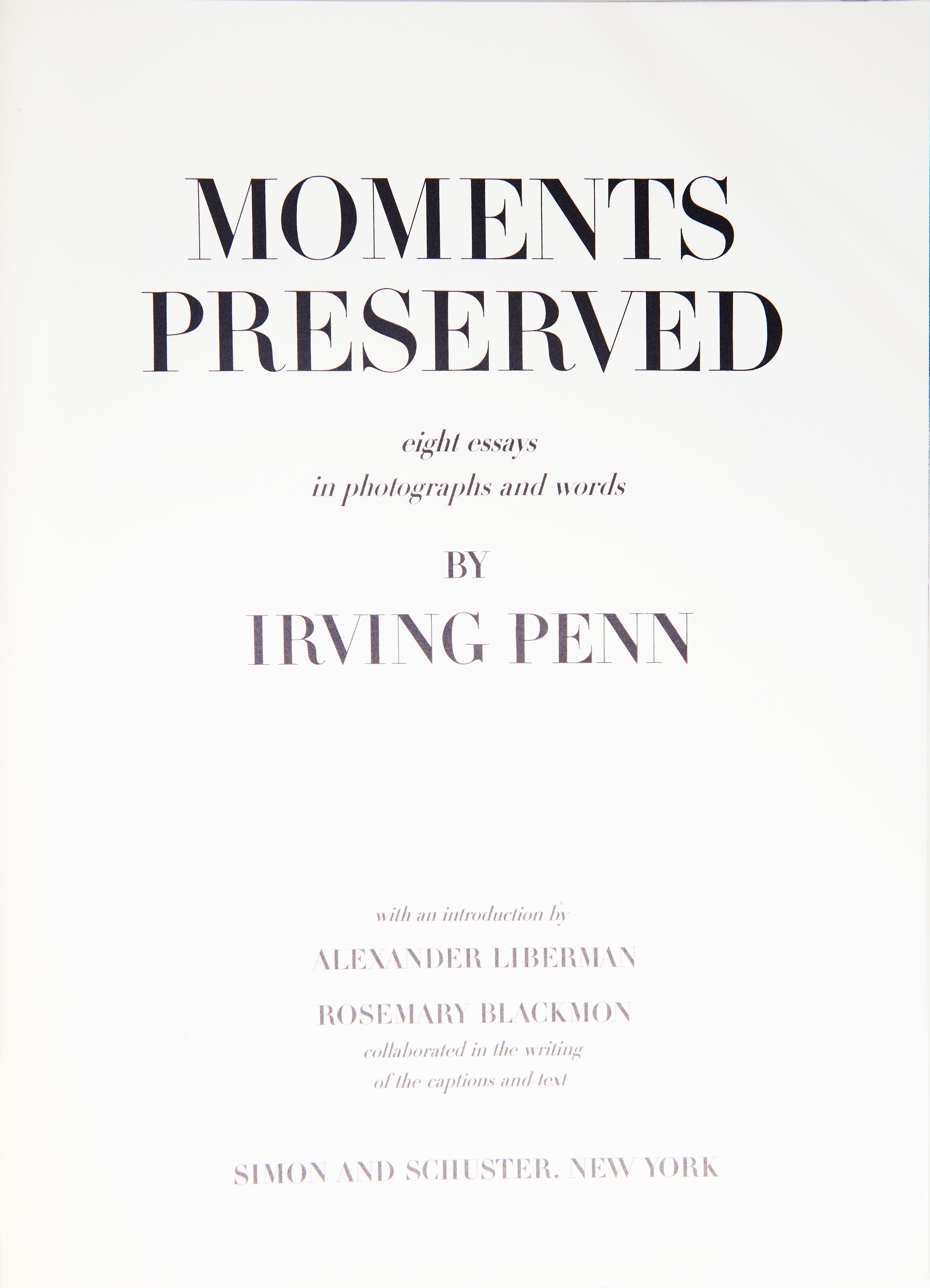 [Photography] Penn, Irving. Moments Preserved...