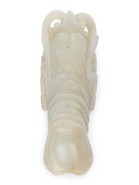 A Chinese Carved White Jade Crawfish — 20TH CENTURY