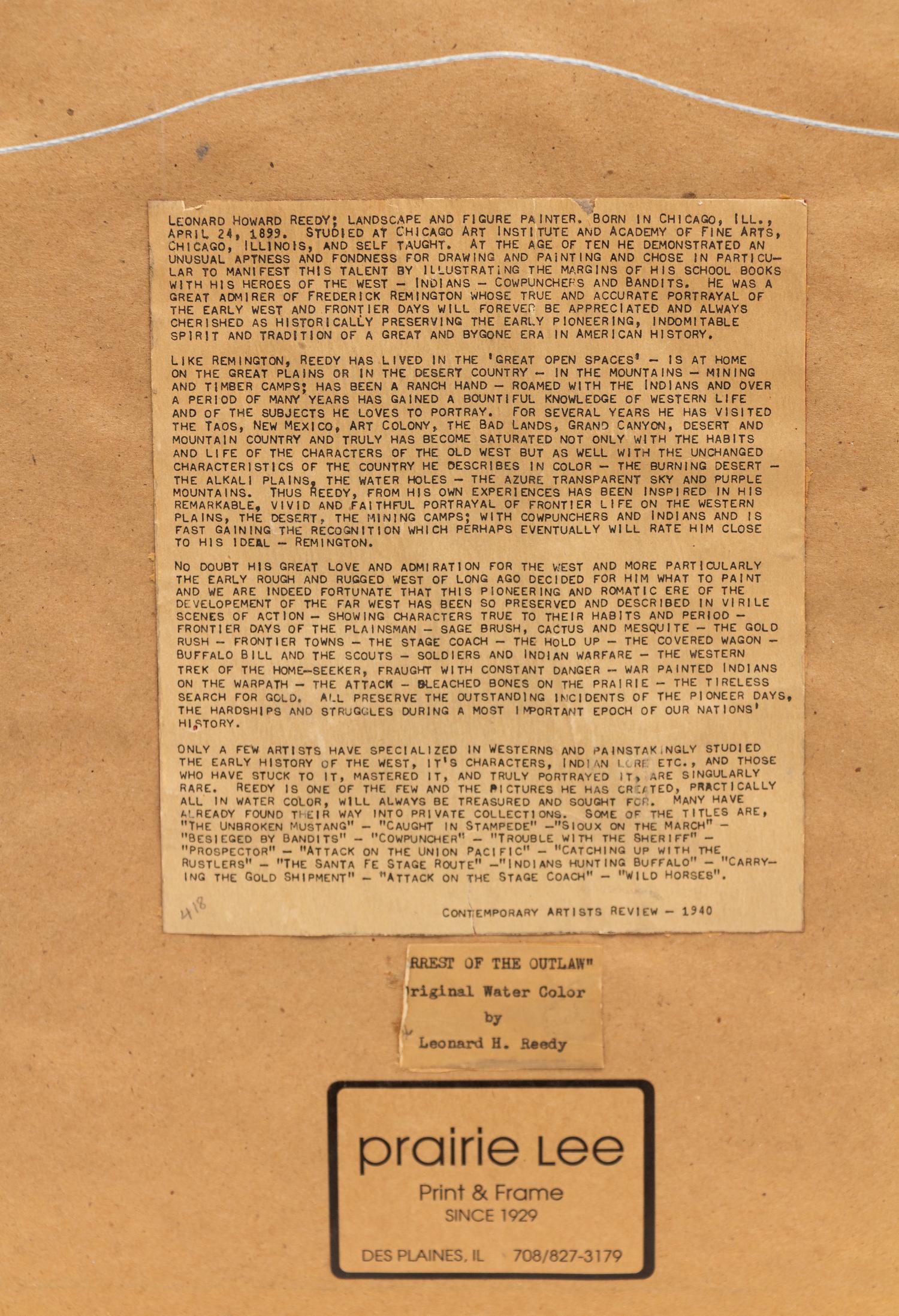 Two Works: Arrest of the Outlaw and At the Roundup