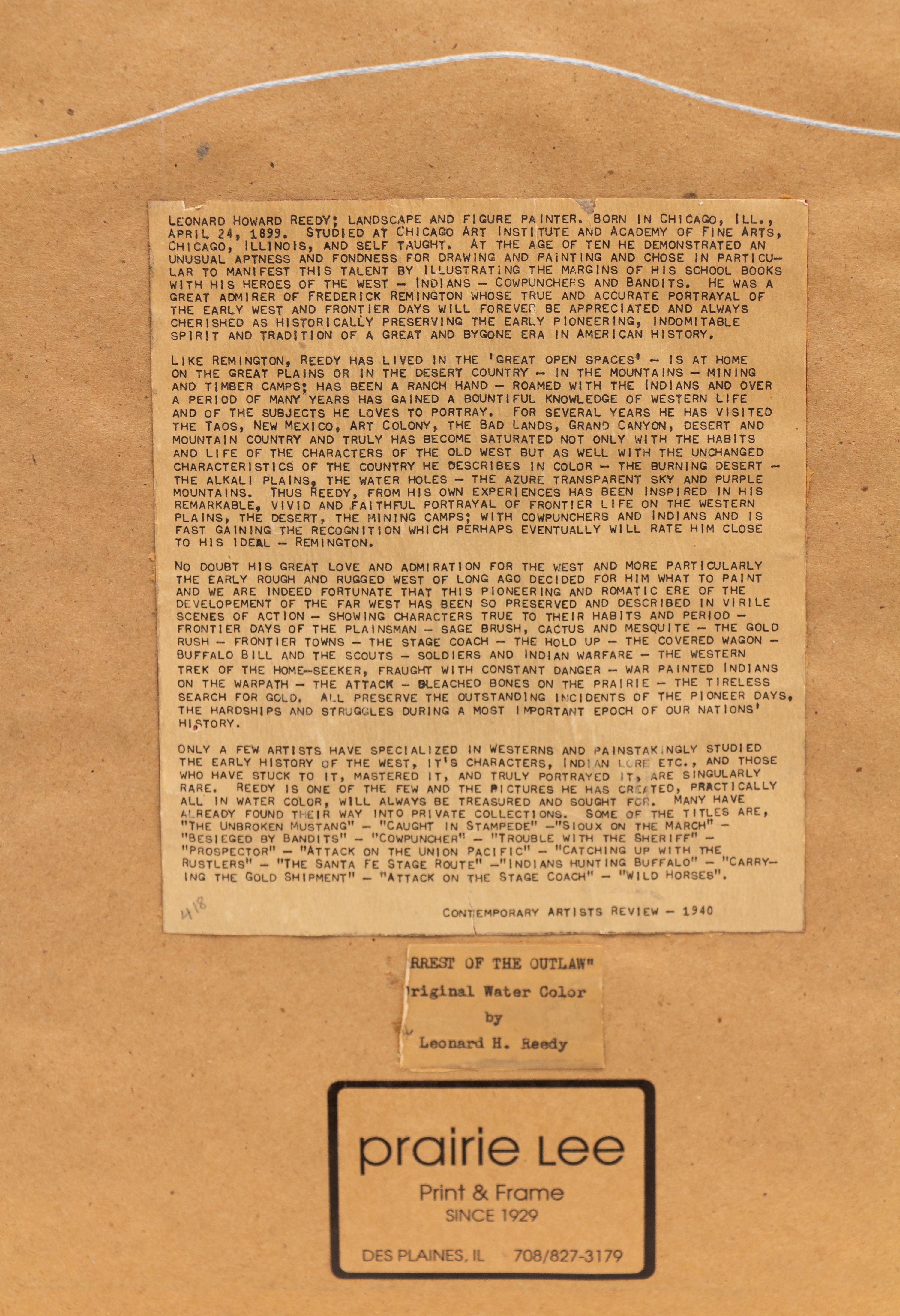 Two Works: Arrest of the Outlaw and At the Roundup