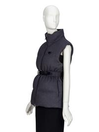 PRADA, BELTED WOOL PUFFER VEST