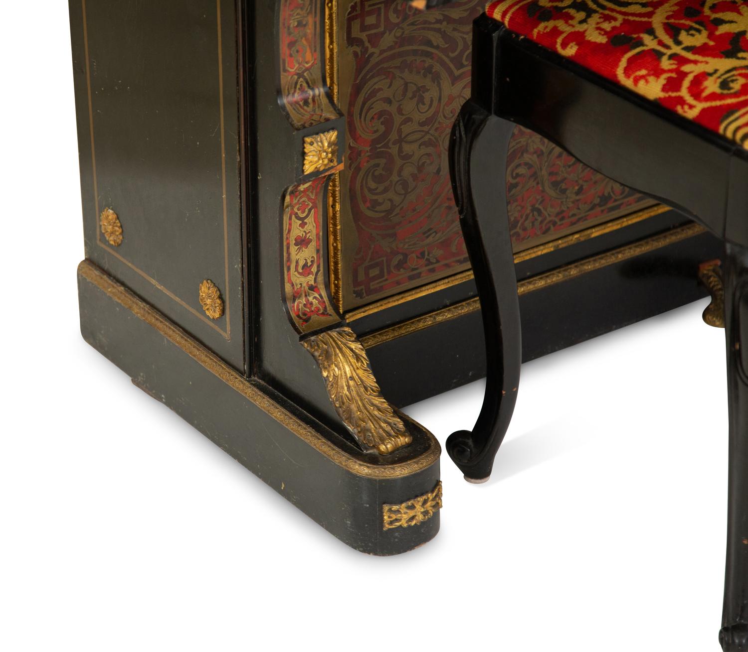 A Napoleon III Boulle Marquetry Upright Piano by Ignace Pleyel and Compagnie