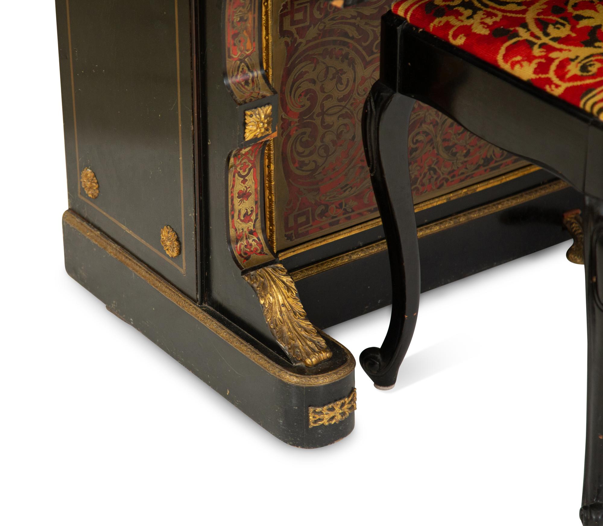 A Napoleon III Boulle Marquetry Upright Piano by Ignace Pleyel and Compagnie