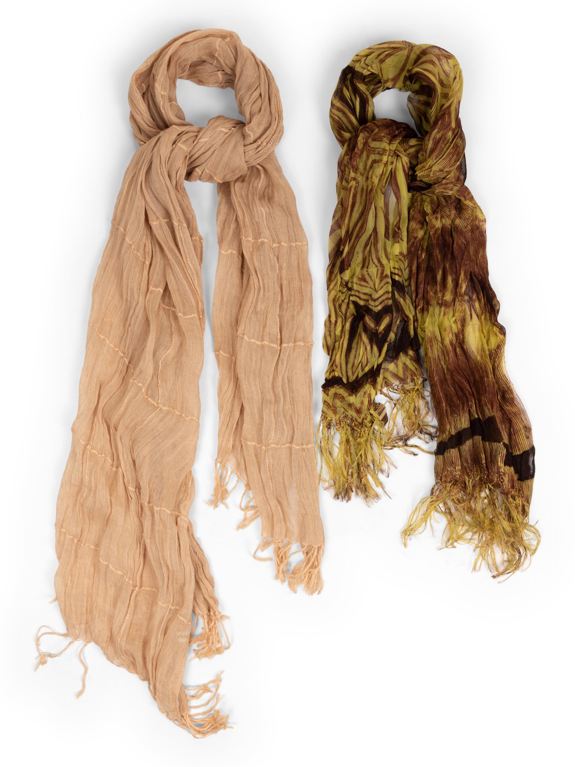 Two Issey Miyake Permanente Scarves, 1980-90s