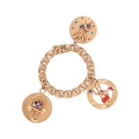 YELLOW GOLD CHARM BRACELET