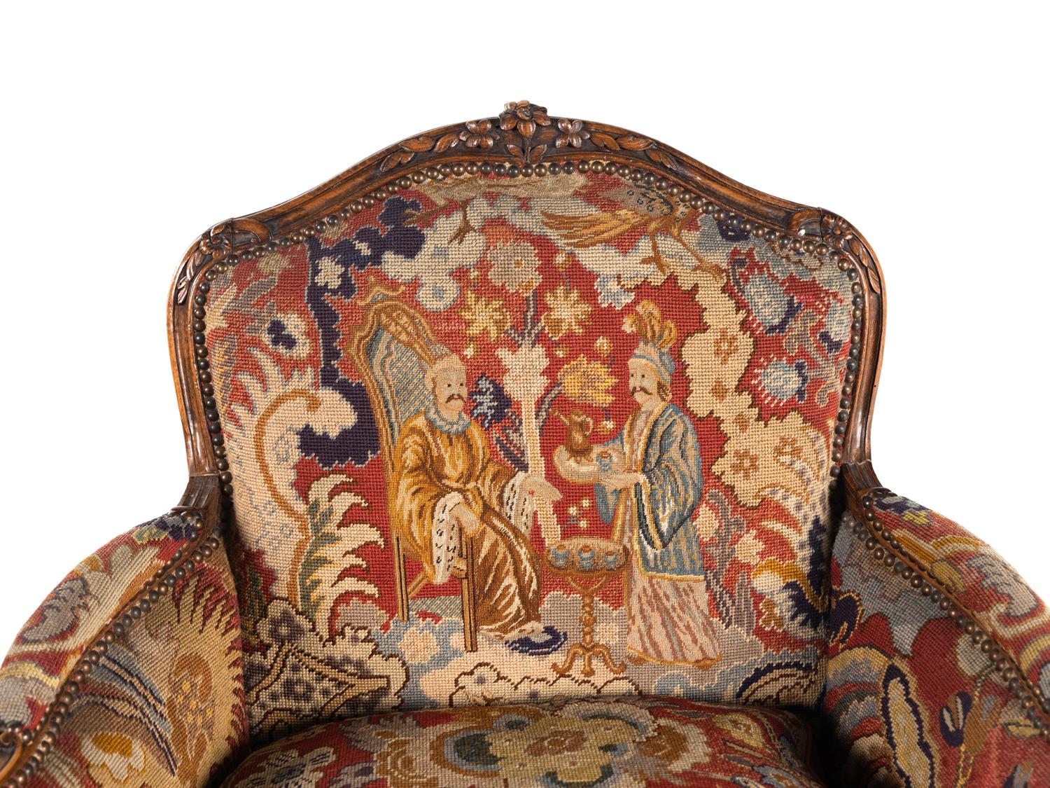 A Pair of Louis XV Style Bergères