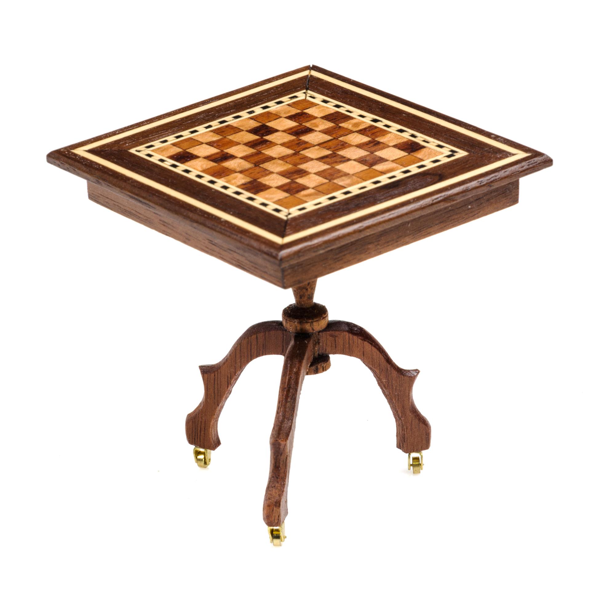 A Parquetry Games Table Height 2 3/8 x width 2 1/4 x depth 2 1/4 inches. — Orvin Fjare, 1997