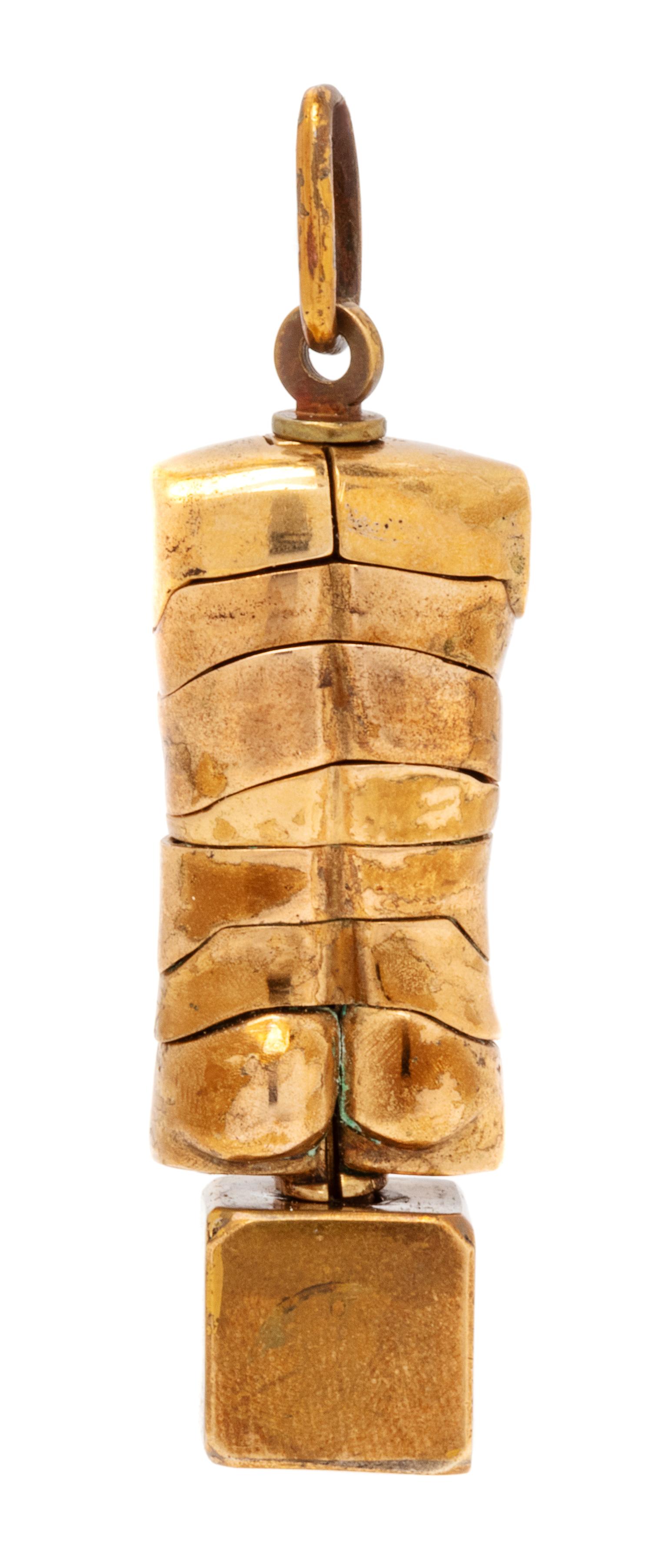 A Bronze 'Micro-David-Off' Pendant, Miguel Berrocal, Circa 1969-1971, 33.45 dwts.